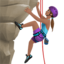 woman climbing: medium skin tone on Apple