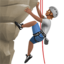 person climbing: medium skin tone on Apple