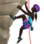 woman climbing: dark skin tone on Apple