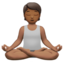 person in lotus position: medium-dark skin tone on Apple