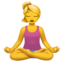 woman in lotus position on Apple