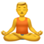 man in lotus position on Apple