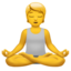 person in lotus position on Apple