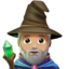 man mage: medium-light skin tone on Apple