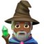 man mage: medium-dark skin tone on Apple