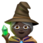 woman mage: dark skin tone on Apple