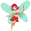 woman fairy: light skin tone on Apple