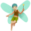 man fairy: medium-light skin tone on Apple
