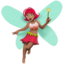 woman fairy: medium skin tone on Apple