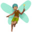 man fairy: medium skin tone on Apple