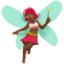 woman fairy: medium-dark skin tone on Apple