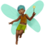 man fairy: medium-dark skin tone on Apple