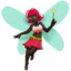woman fairy: dark skin tone on Apple