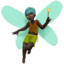 man fairy: dark skin tone on Apple