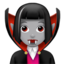 woman vampire: medium-light skin tone on Apple