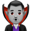 man vampire: medium-light skin tone on Apple