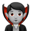 vampire: medium-light skin tone on Apple