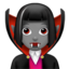 woman vampire: medium skin tone on Apple