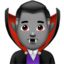 man vampire: medium skin tone on Apple
