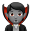 vampire: medium skin tone on Apple