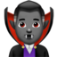 man vampire: medium-dark skin tone on Apple