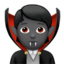 vampire: medium-dark skin tone on Apple