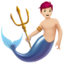 merman: light skin tone on Apple