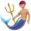 merman: medium-light skin tone on Apple