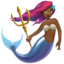 mermaid: medium-dark skin tone on Apple