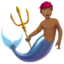 merman: medium-dark skin tone on Apple