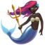 mermaid: dark skin tone on Apple