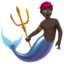 merman: dark skin tone on Apple