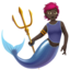 merperson: dark skin tone on Apple