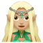 woman elf: medium-light skin tone on Apple