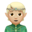 elf: medium-light skin tone on Apple
