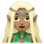 woman elf: medium skin tone on Apple