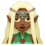 woman elf: medium-dark skin tone on Apple