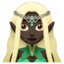 woman elf: dark skin tone on Apple
