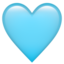 light blue heart on Apple