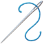 sewing needle on Apple