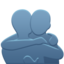 people hugging on Apple