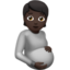 pregnant person: dark skin tone on Apple