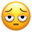 face with bags under eyes on Apple