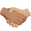 handshake: medium skin tone, medium-light skin tone on Apple