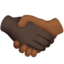handshake: dark skin tone, medium-dark skin tone on Apple