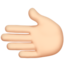 leftwards hand: light skin tone on Apple