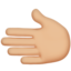 leftwards hand: medium-light skin tone on Apple