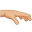 palm down hand: medium-light skin tone on Apple