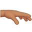 palm down hand: medium skin tone on Apple