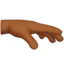 palm down hand: medium-dark skin tone on Apple